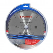 Диск пильный по цветным металлам и пластику BELMASH 255х2,8/1,8х30; 80T (RD153A)
