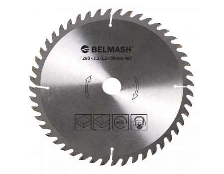 Диск пильный BELMASH 280х3,2/2,2х30мм; 48Т (RD112A) Диск пильный BELMASH 280х3,2/2,2х30мм; 48Т (RD112A)